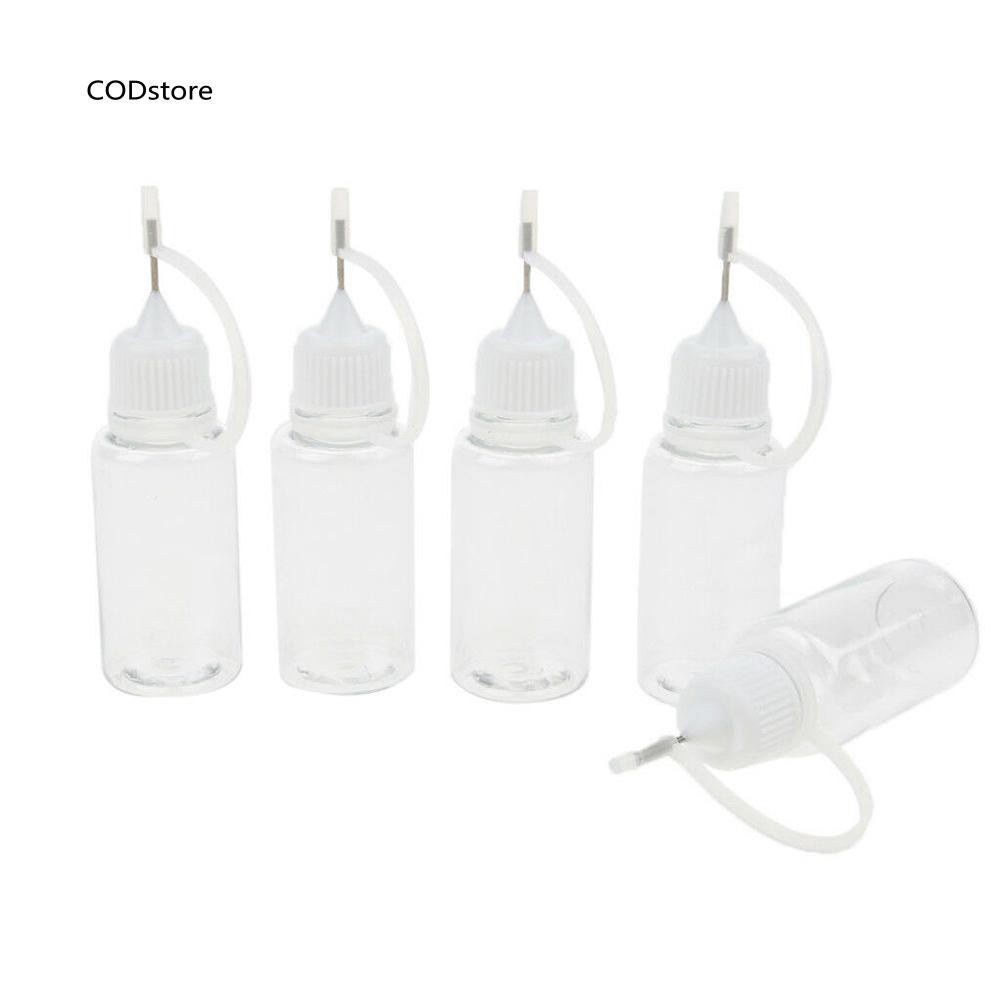 Bộ 5 lọ nhựa đựng dung dịch có đầu gắn kim tiện dụng 10ml