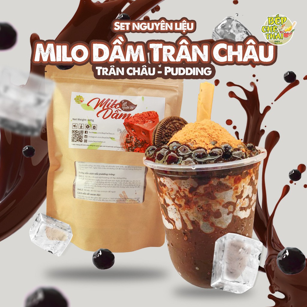 Set milo dầm, cacao dầm ( Set lớn) tặng kèm trân châu, pudding - BẾP CHÈ THÁI - Kèm công thức độc quyền | BigBuy360 - bigbuy360.vn