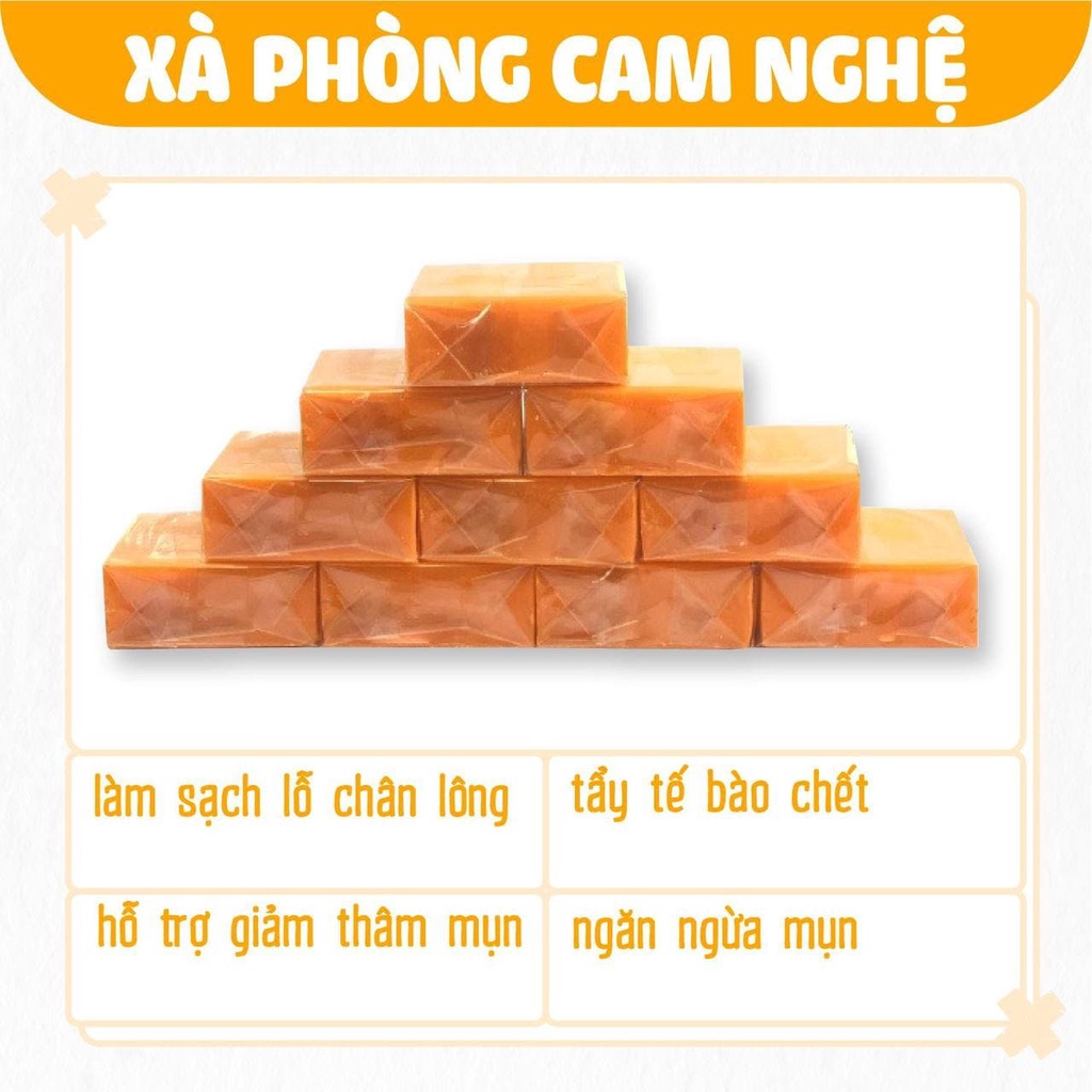 Xà Phòng Cam Nghệ Thái Lan Xà Phòng Galong Trắng Da Giảm Mụn Thâm Orange Soap 65gr ZUZU