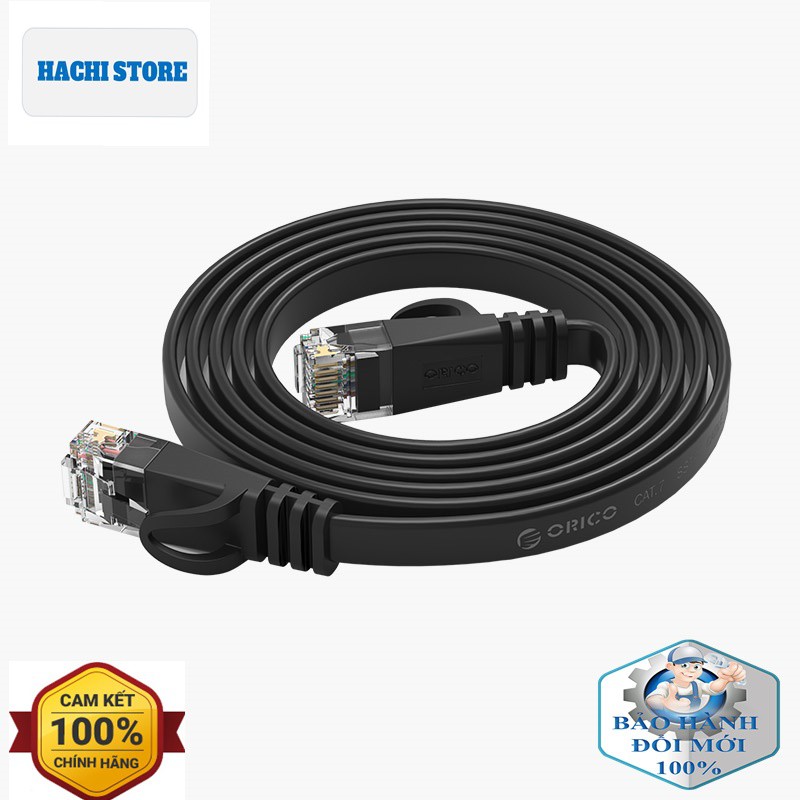 Cáp Mạng CAT6 bấm sẵn loại dẹp ORICO PUG-C6B - Hàng Chính Hãng