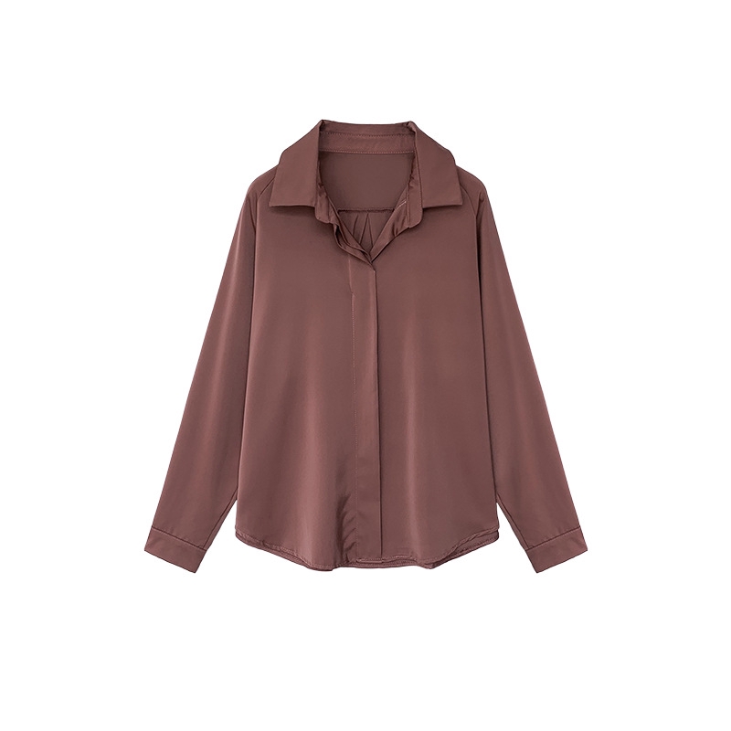 Áo sơ mi nữ dài tay cổ bẻ phong cách thời trang Hàn Quốc