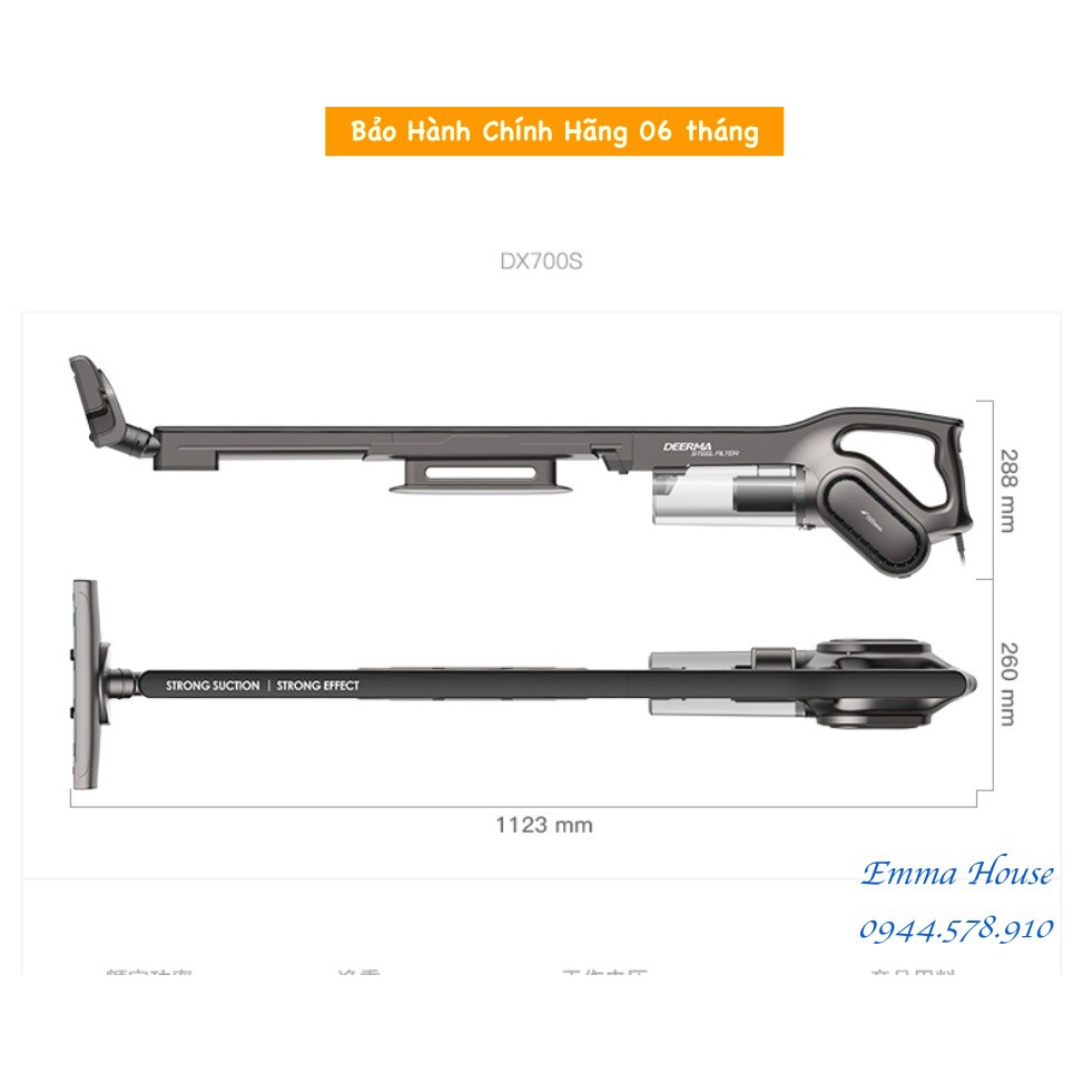 Máy Hút Bụi Cầm Tay có dây Deerma DX700S, DX700, DX810 - BH CHÍNH HÃNG 06 Tháng