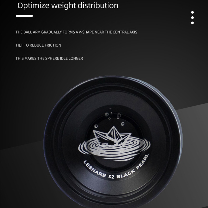 Đồ chơi yoyo bằng hợp kim màu đen/vàng X2 BLACK PEARL