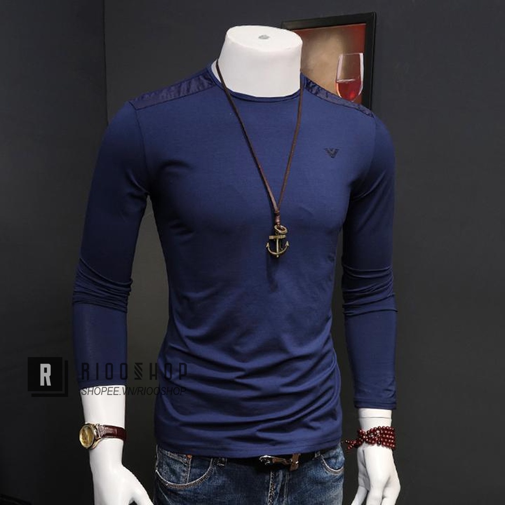 Áo thun nam tay dài hàn quốc ARMA cực đẹp RKL020 - áo phông nam dài tay đẹp Riooshop | BigBuy360 - bigbuy360.vn