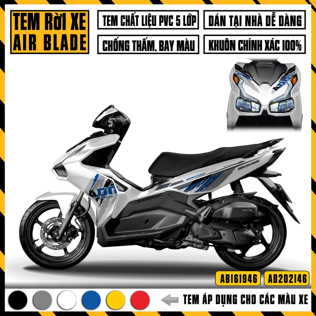Tem Air Blade Mẫu Special Edition | AB46 | Team Decal Dán Xe Máy AirBlade AB Đời 2016 2019 2020 2021 2022 Đẹp Nhất