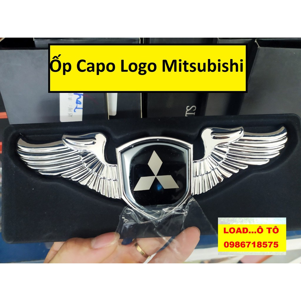 Ốp Capo Xe Mitsubishi Cánh Chim Kèm Logo Cao Cấp