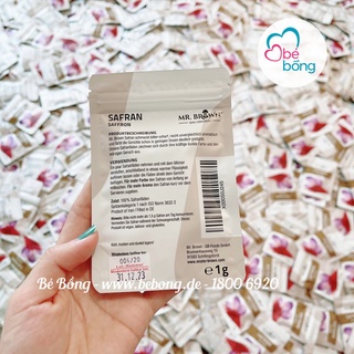 Nhụy hoa nghệ tây SAFRAN 1g Mr Brown nội địa Đức