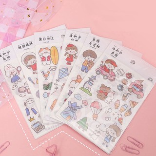 (Kèm ảnh thật) Set 04 tấm sticker tự cắt Hangsu siêu cute