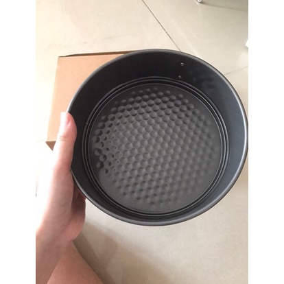 Khuôn làm bánh tròn đế rời có khóa làm bánh bông lan 16cm 18cm 20cm