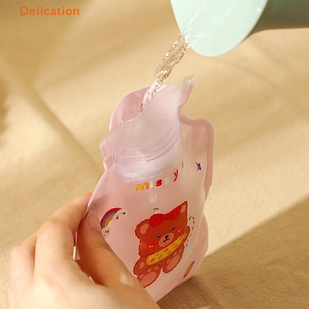 Túi Chườm Nước Nóng Trong Suốt Cỡ Nhỏ Họa Tiết Hoạt Hình Dễ Thương