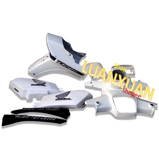 Bộ dàn áo xe Dream 2-Full  vỏ nhựa xe dream thái TẶNG TEM NỔI -dream ll -dream màu TRẮNG -nhựa ABS loại 1