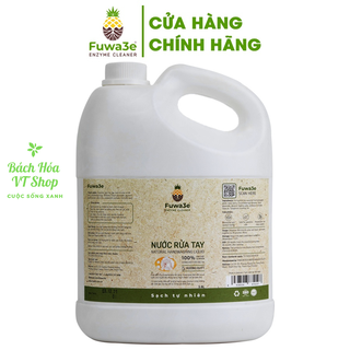 Nước rửa tay sát khuẩn Fuwa3e hữu cơ mùi tinh dầu quýt từ chế phẩm Enzyme sinh học 3.8L