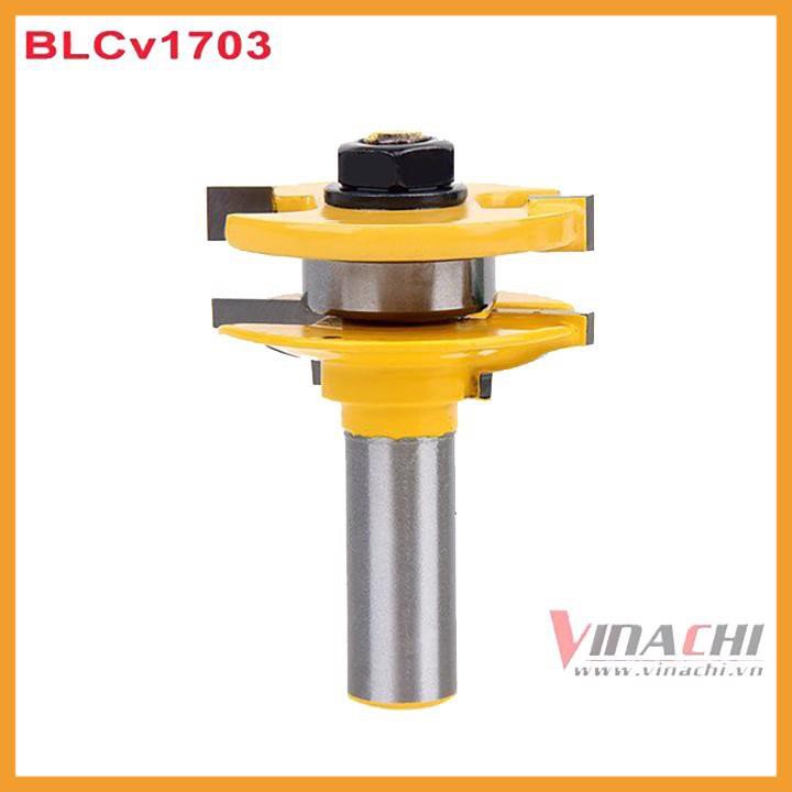 Bộ 3 Mũi Làm Tủ Bếp Vàng 1703 - Bộ 3 Mũi Làm Tủ Bếp Vàng 1703 chuyên dùng để làm mộng tủ bếp và huỳnh ván tủ