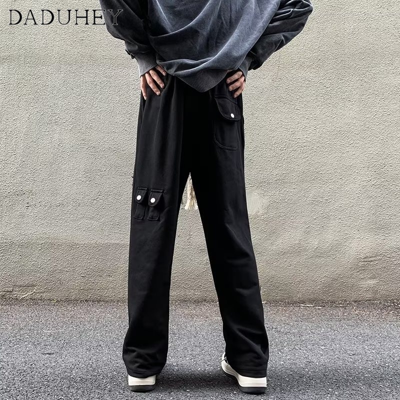 DaDuHey 2022 American Style Loose Straight Casual Pants Men's Autumn Vibe Fashion Brand Functional Overalls