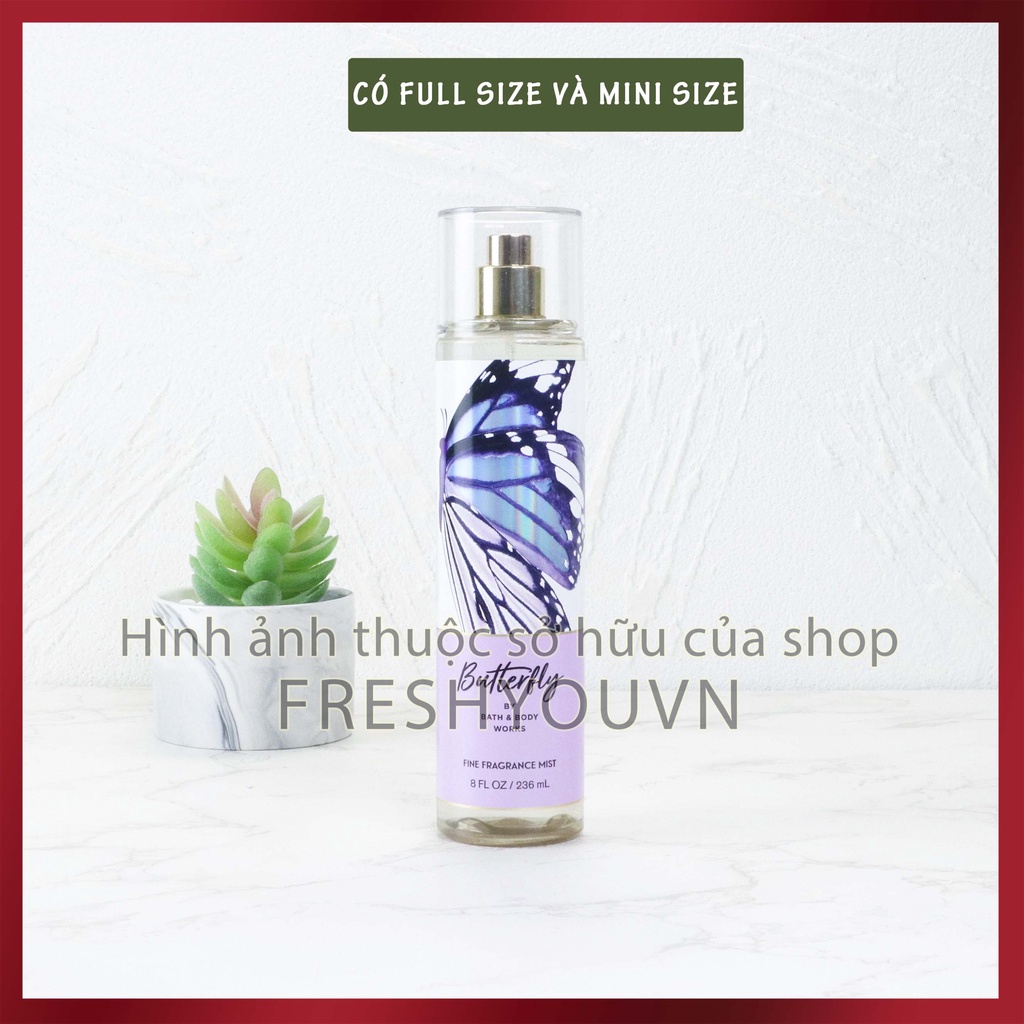 Butterfly - Xịt thơm toàn thân body mist khác Bath & Body Works - Ngọt