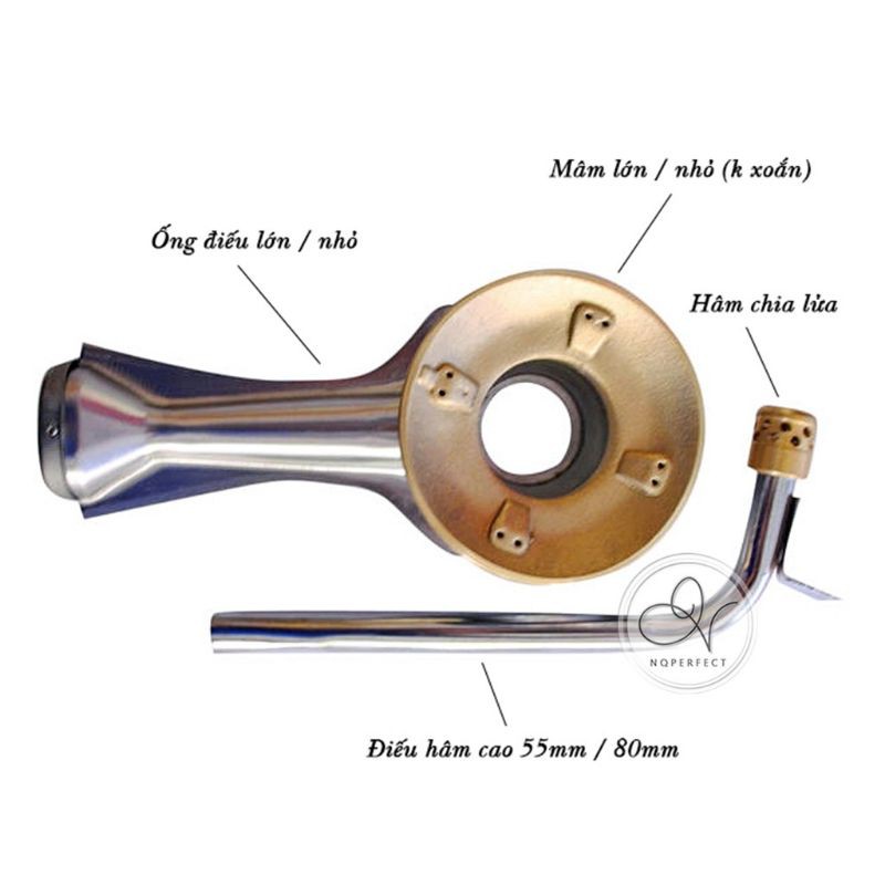 Ống điếu + mâm sen chia lửa bếp ga Rinnai RV365, RV367, RV377, RV460, RV860, RV960,RV970