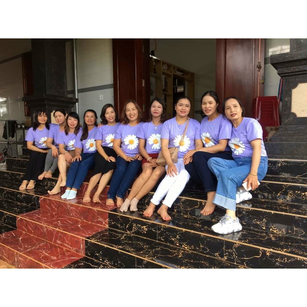 áo thun hoa cúc cho gia đình, nhóm, công ty
