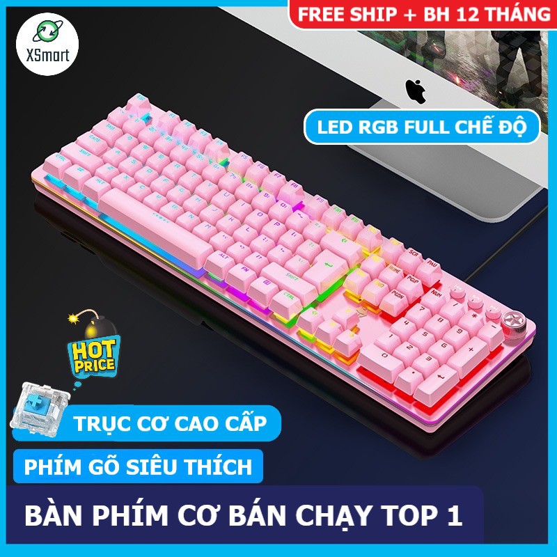 Bàn Phím Cơ Chơi Game Blue Switch Led Đổi Màu Nhiều Chế Độ G900 Full Size Phím Tương Thích Laptop, PC, Máy Tính | WebRaoVat - webraovat.net.vn