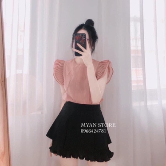Áo cánh tiên tay xếp li