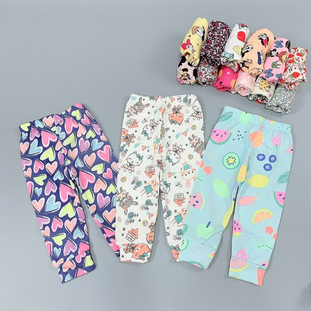 Quần Dài Cotton Xuất Dư❤️ Combo 10 quần  ❤ Quần Dài Chất cotton bozip mềm mại cho bé trai bé gái