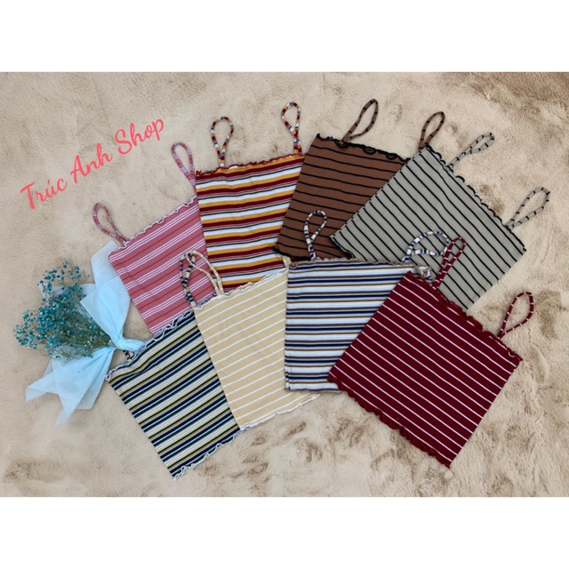 Áo dây croptop cuốn biên