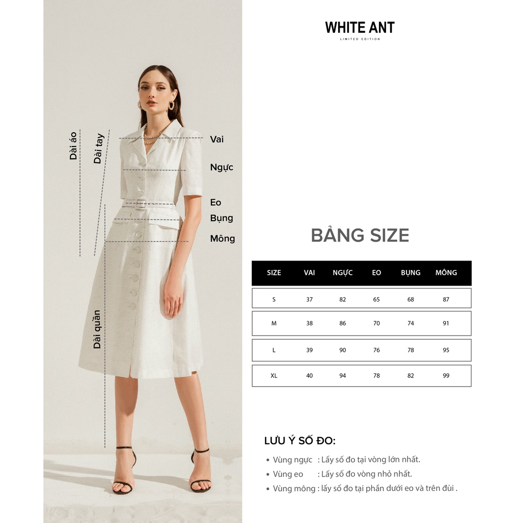 Quần Legging Công Sở Nữ WHITE ANT Thiết Kế Ống Côn Cạp Cao, Chất Liệu Cao Cấp Chống Bai Xù 160603016