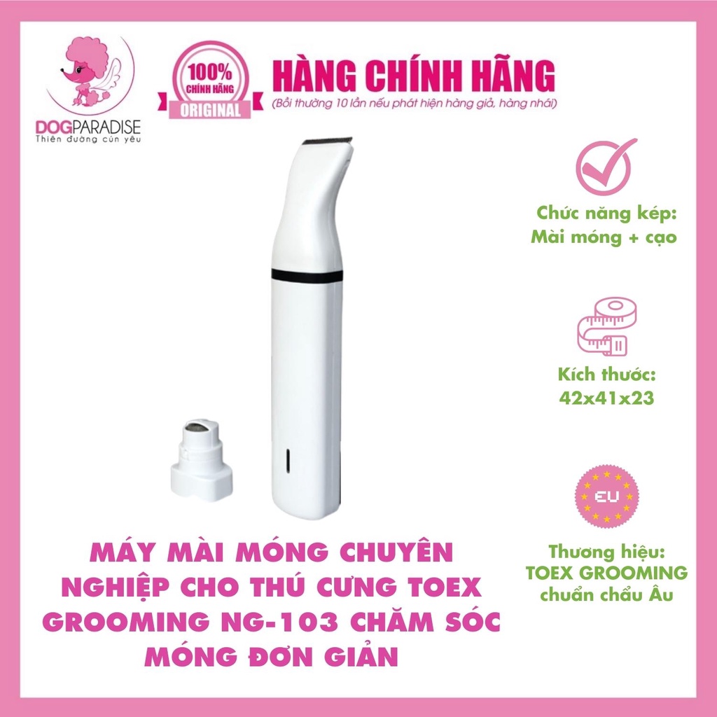 Máy mài móng chuyên nghiệp cho thú cưng TOEX GROOMING NG-103 chăm sóc móng đơn giản không gây đau - Dog Paradise