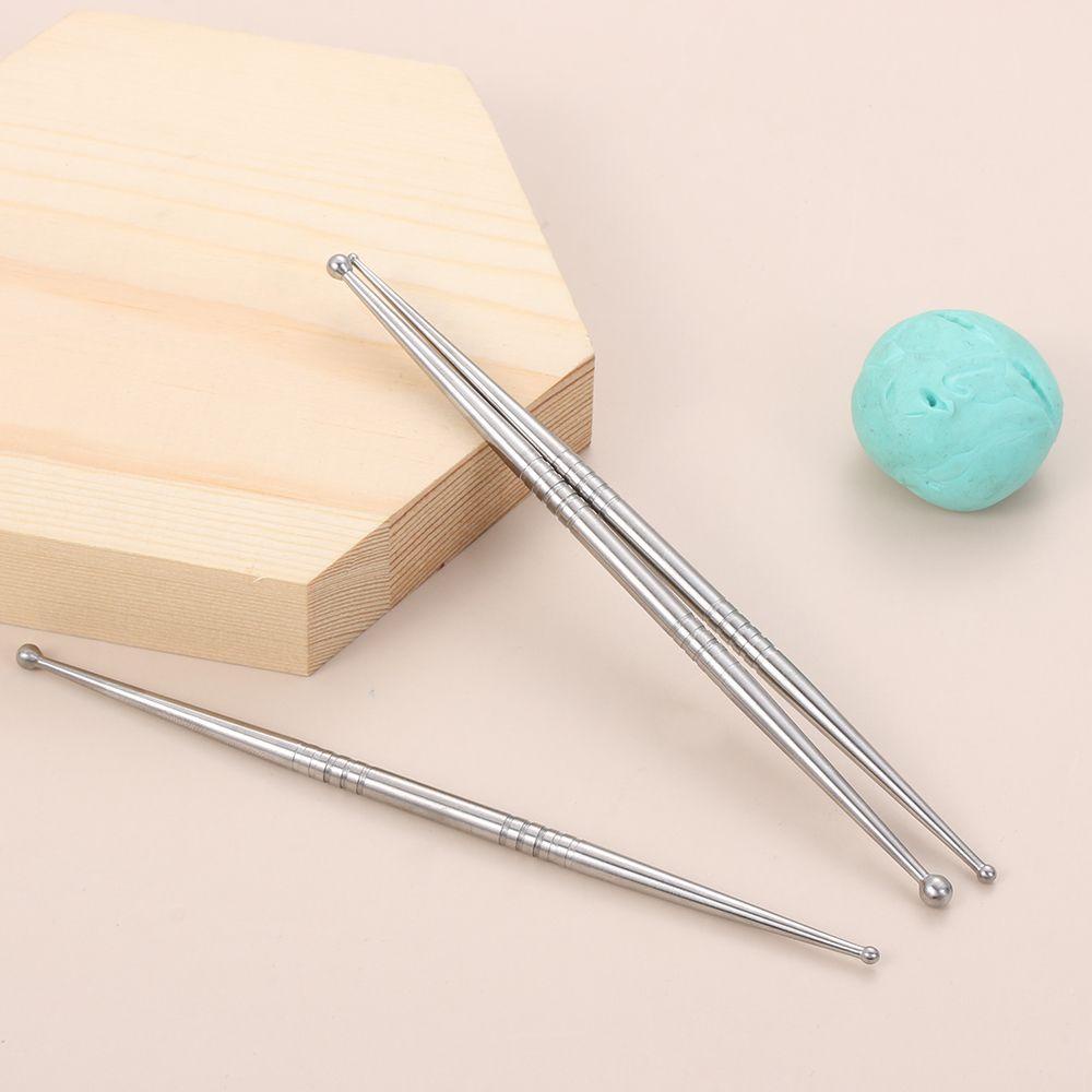 Set 3 Thanh Điêu Khắc Tạo Hình Đất Sét Bằng Thép Không Gỉ Diy