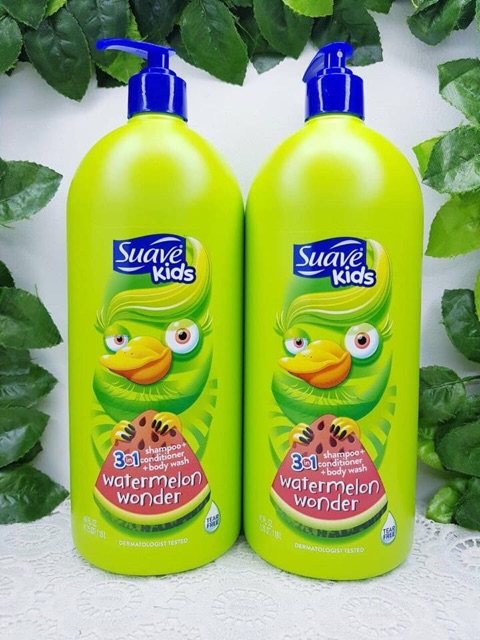 SỮA TẮM, GỘI &amp; XẢ cho Bé SUAVE KIDS 3 IN 1 Shampoo + Conditioner + Body Wash 665ml và 1180ml