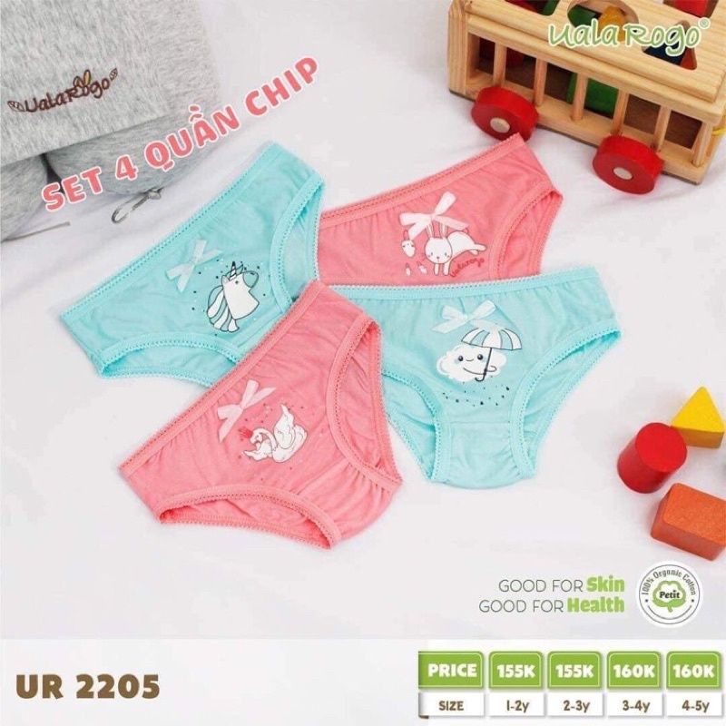 [ UALAROGO ] Set 4 quần chip UR2205