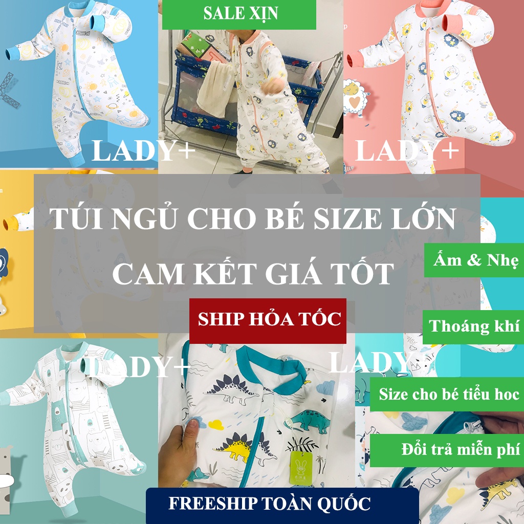 [KỊCH SÀN] Túi ngủ mùa đông cho bé lớn. Túi ngủ cho bé tiểu học. Size to [GIÚP BÉ NGỦ NGON, AN TOÀN, ẤM ÁP VÀ SÂU GIẤC]