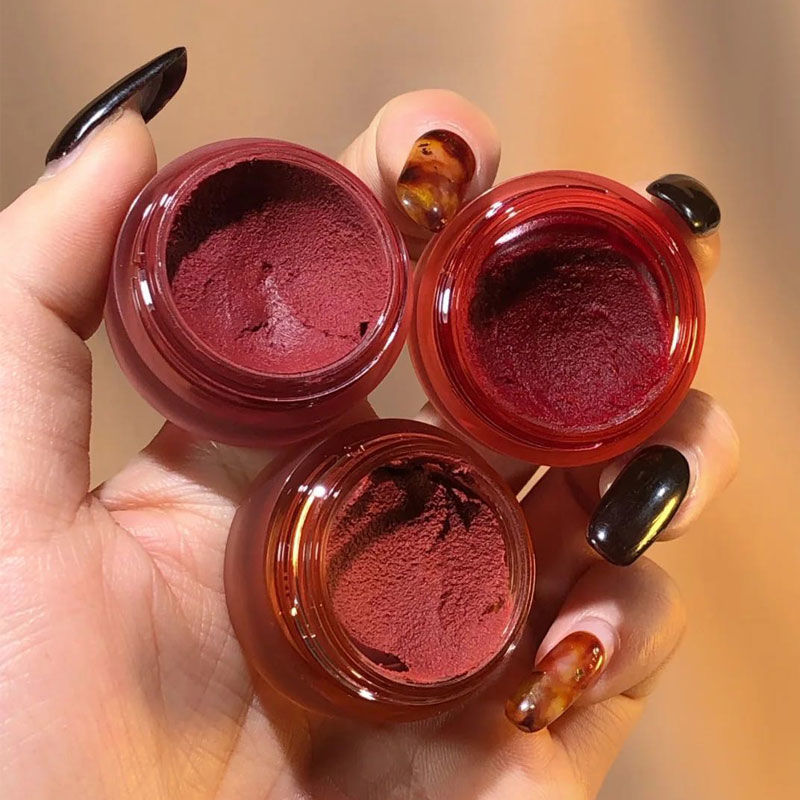 Oil painting jelly ~ pigment lip paste mousse lip powder non stick cup non fade Lip Glaze student party filling lipstick