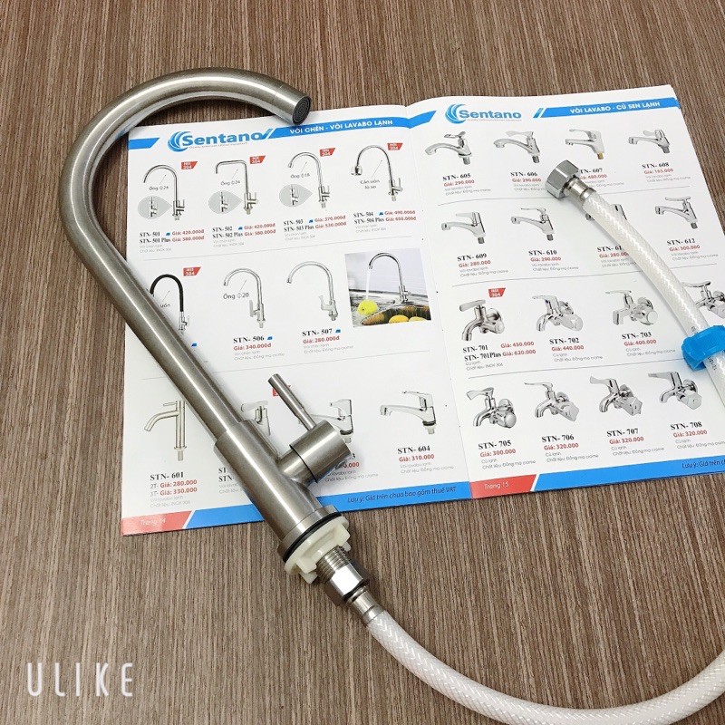 [VÒI XOAY Ổ BI TRỢ LỰC] Vòi rửa chén LẠNH kiểu TRÒN inox 304 cao cấp ống phi 24 xoay 360 nhẹ nhàng nhờ ổ bi trợ lực