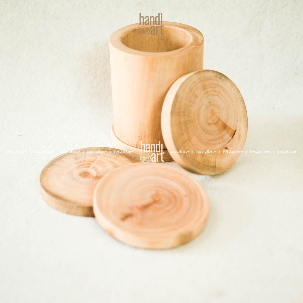 Lót gỗ tròn trang trí, decor, round wood lining