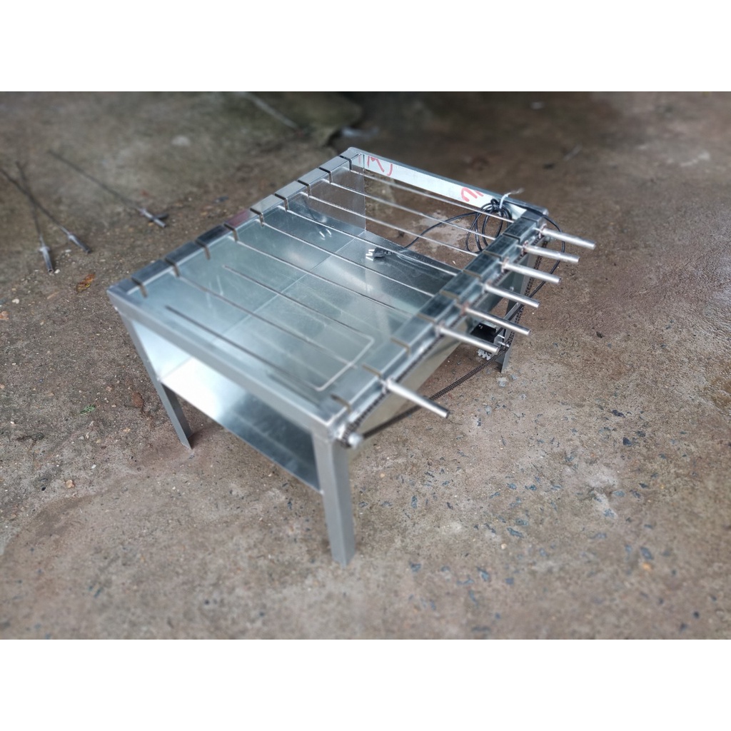 Máy nướng thịt, chả mini tự động 9 Xiên thẳng + 1 Xiên 3 Chạc MITUHOME