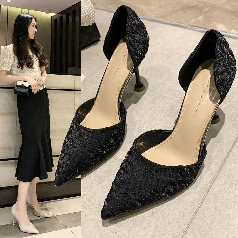 Giày Cao Gót Mũi Nhọn Thiết Kế Mới Quyến Rũ Thời Trang Mùa Xuân Dành Cho Nữ 2021