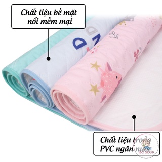 Tấm lót chống thấm cho bé gồm 3 lớp, miếng lót em bé thay bỉm có thể giặt được Shop Bố Soup
