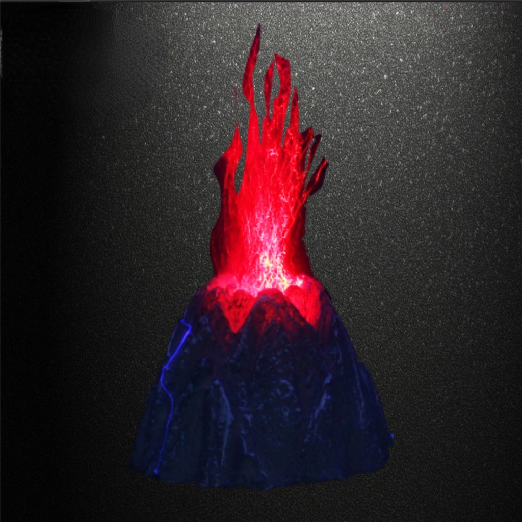 Núi Lửa Giả Bằng Nhựa Màu Dạ Quang Trang Trí Bể Cá