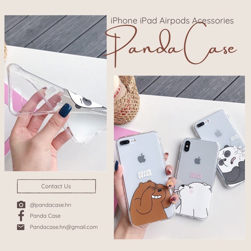 Ốp lưng iphone chống shock trong WE BARE BEARS