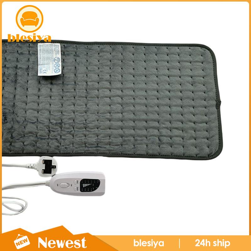 Đệm Sưởi Ấm Giảm Đau Lưng Chạy Điện 24x12 &quot;Phích Cắm UK Tiện Dụng