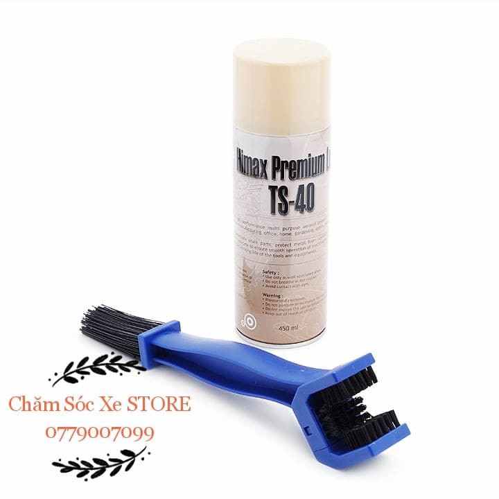 BỘ XỊT SÊN XE - CHAI XỊT VỆ SINH SÊN TS-40+ CỌ VỆ SINH SÊN 3D CHUYÊN DỤNG
