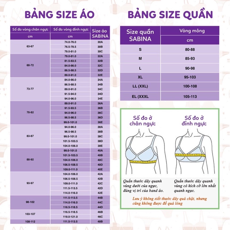 Pass áo ngực Sabina new 100% nguyên tag
