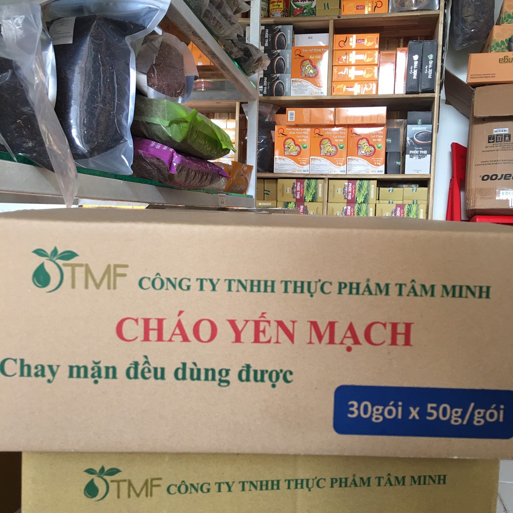 [Thùng 30 gói]Cháo Yến mạch Tâm Minh gói 50g