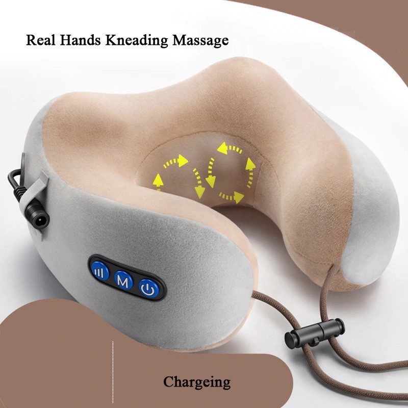 Gối Massage Cổ Chữ U 360 Đa Năng - Hỗ Trợ Mát Xa Vùng Cổ