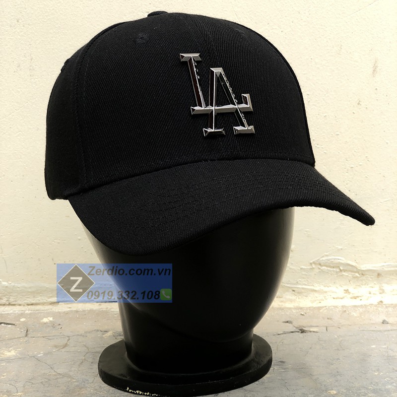 Nón lưỡi trai LA logo kim loại cực chất cho nam và nữ full tem tag - M116