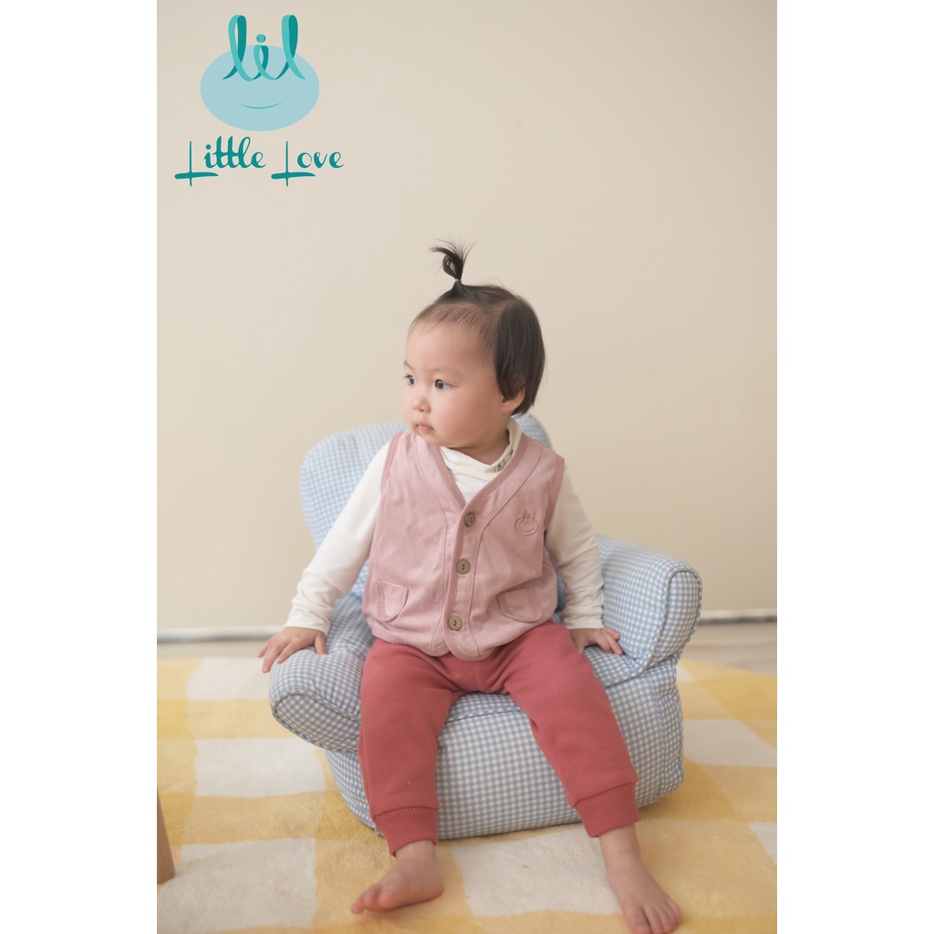 Áo gile 2 lớp cho trẻ từ 0m đến 18m little love