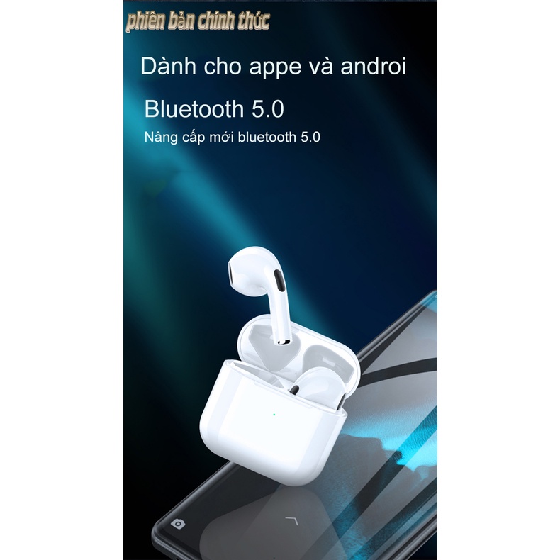 Tai nghe bluetooth Pro 4 Iphone samsung xiaomi bản Quốc Tế cao cấp định vị đổi tên Không Dây