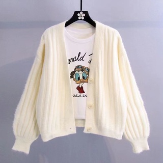 Áo khoác cardigan dáng rộng thiết kế mới thời trang mùa thu dành cho nữ 2021