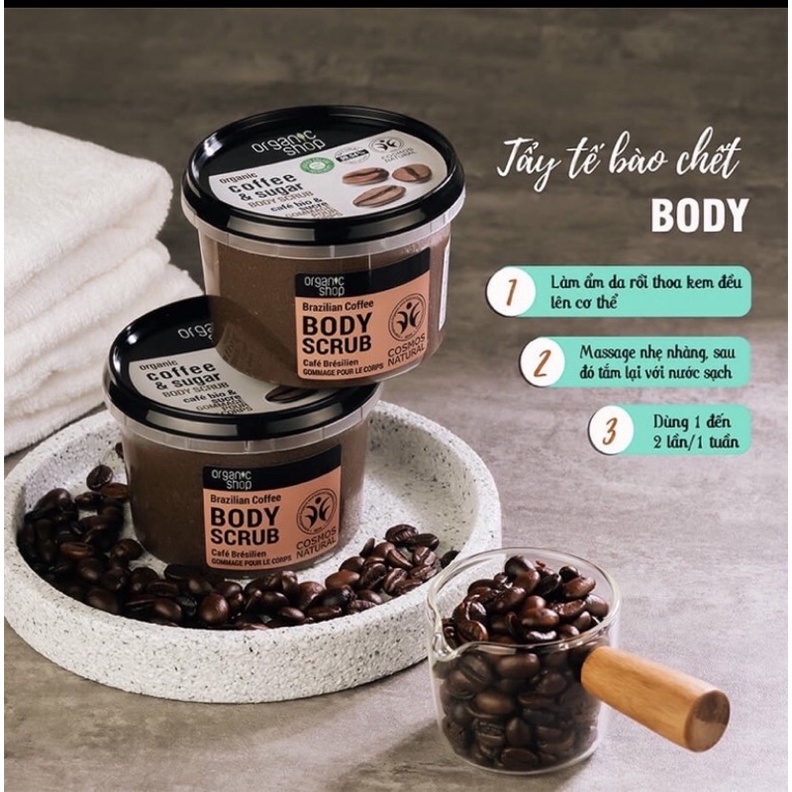 Tẩy tế bào chết toàn thân Organic Shop Coffee &amp; Sugar Body Scrub