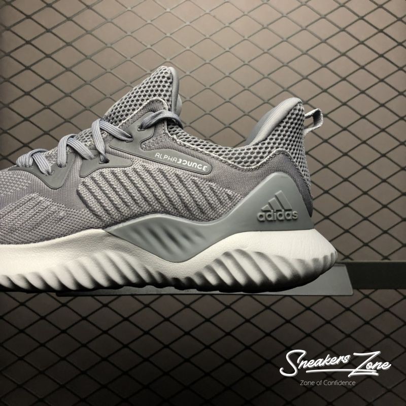 (FREESHIP+HỘP+QUÀ) Giày Thể Thao Sneakers   ALPHABOUNCE Beyond 2018 Grey white Xám đế trắng cực đẹp cho cả nam và nữ